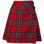 Size 32 Ladies Royal Stewart Tartan Pleated Kilt Knee Length Skirt in Royal Stewart Tartan