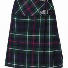 Size 34 Ladies Mackenzie Tartan Pleated Kilt Knee Length Skirt in Mackenzie Tartan