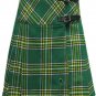 Size 30 Ladies Irish National Pleated Kilt Knee Length Skirt in Irish National Tartan