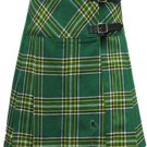 Size 36 Ladies Irish National Pleated Kilt Knee Length Skirt in Irish National Tartan