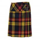Size 26 Ladies Billie Pleated Kilt Knee Length Skirt in Buchanan Tartan