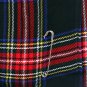 Size 28 Ladies Billie Pleated Kilt Knee Length Skirt in Stewart Black Tartan