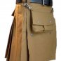 40 Size Khaki Cotton Utility Kilt With Front Khaki Sporran Tactical Duty Utility Kilt