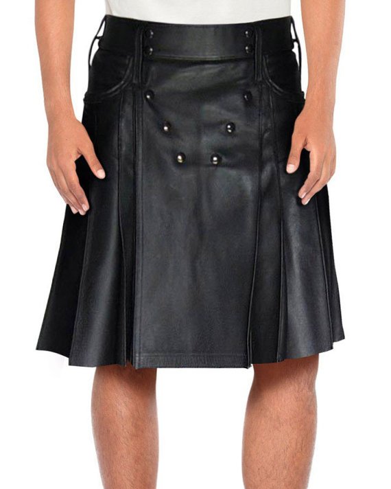 38 Size Gothic Kilt Modern Style Leather Utility Kilt