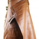 32 Size Handmade Original Cowhide Leather Kilt Handmade Utility Kilt Leather Skirt