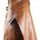36 Size Handmade Original Cowhide Leather Kilt Handmade Utility Kilt Leather Skirt