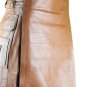 48 Size Handmade Original Cowhide Leather Kilt Handmade Utility Kilt Leather Skirt