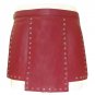 34 Size Real Leather Gladiator Kilt with Stud Work Custom Made in Black Blue Red