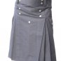 32 Size Cargo Pockets Black Cotton Deluxe Gothic Kilt Handmade Utility Kilt
