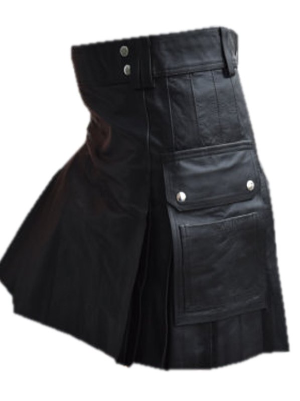 32 Waist Handmade Original Cowhide Leather Kilt Handmade Utility Kilt ...