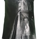 34 Size New Handmade Original Cowhide Leather Kilt Deluxe Utility Kilt Leather Skirt
