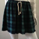 Size 46 Ladies Billie Skirt Outfitters Urban Renewal Black Watch Tartan Skirt Elastic Waist