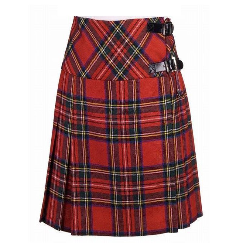 Vintage Scottish Womens Kilt Skirt Red Wallace Tartan Taichi Industries 5219