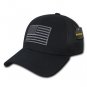 Black USA US American Flag Tactical Operator Mesh Flex Baseball Fit Hat Cap
