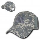 ACU Camo USA US American Flag United States America Army Polo Baseball Hat Cap