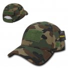 Woodland Camo Tactical Operator Contractor Low Crown Patch Ball Cap Hat