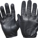 Black Tactical Police Cut Resistant Leather Gloves