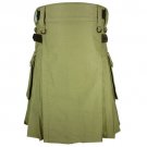 40 Size Brown Leather Strap Utility Kilt For Active Men Kilt Wedding Kilts
