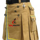 Size 30 Fireman Khaki Cotton UTILITY KILT With Cargo Pockets