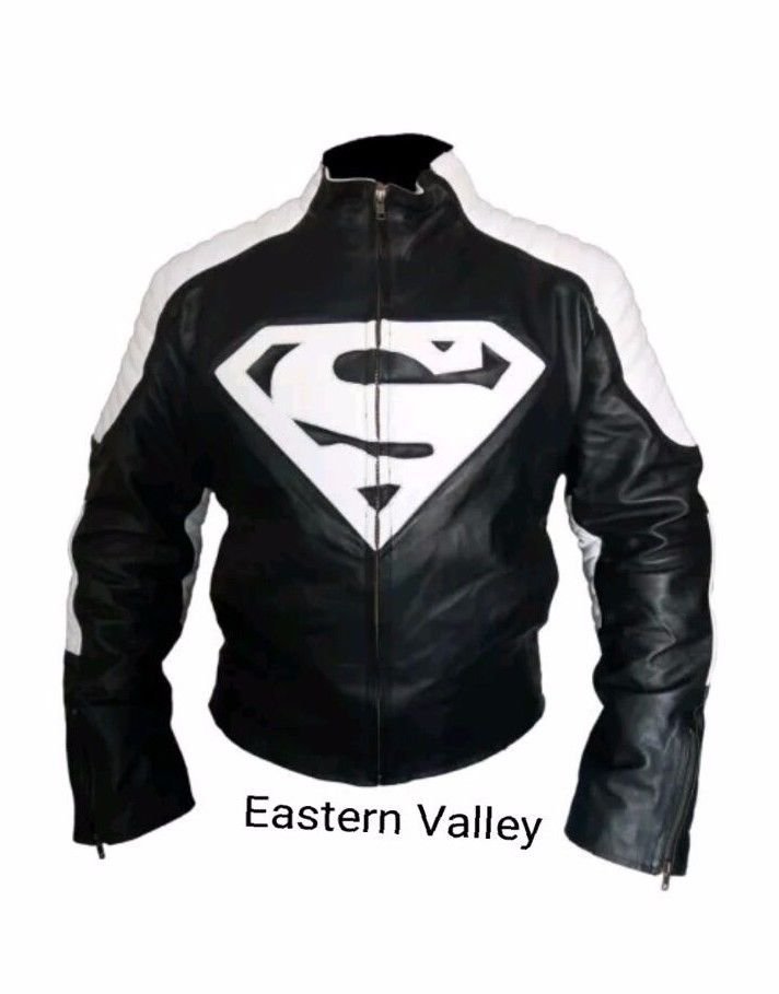 Super Man Speed Motorcycle Racing Biker Leather Jacket XS-6XL Size Available