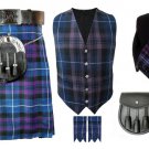 5 in 1 Kilt Deal Pride Of Scotland kilt, Tartan Vest, Fly Plaid, Sporran and Flashers