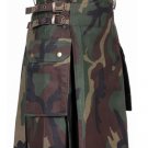 32 Size Jungle Camo Modern Utility Kilt with Cargo Pockets