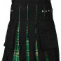 Black & Yellow Hybrid Utility Kilt for Men, Plus Black & Green Utility Kilt Deal (2 in 1) 42 Size