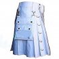 32 Size US Army Camo Tactical Kilts, White Chrome Chains Utility Kilts