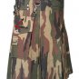 38 Size Jungle Camo Tactical Duty Kilts, Yellow & Black Chrome Chains Utility Kilts