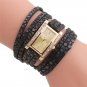New Women Fashion Rectangle Dial Analog Quartz Watch Lady PU Leather Band Wri...