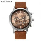 Relojes Mujer 2016 CHRONOS Men Quartz Watches Leather Casual Wrist watches fo...