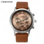 Relojes Mujer 2016 CHRONOS Men Quartz Watches Leather Casual Wrist watches fo...