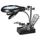 High Quality 5 LED Light 10X Magnifier Desk Lamp Repair Clamp Desktop Magnify...