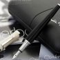 Greta Garbo luxury monte black fountain pen with pearl silver clip roller bal...