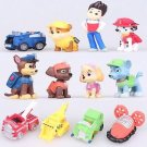 12pcs/set Canine Patrol Dog Toys Anime Doll Action Figures Car Patrol Puppy T...