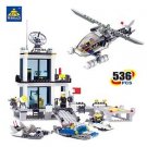 Kazi Police Station Blocks 536pcs Bricks Building Blocks Sets Model Helicopte...