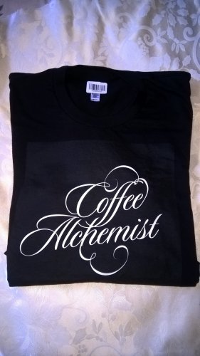 Coffee Alchemist Logo Black Tee (American Apparel)