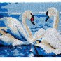 Two Swans in Love Rug Latch Hooking Kit (85x58cm)