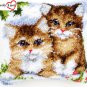 Cute Kittens Pillow Latch Hooking Kit (43x43cm)