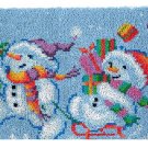 Happy Snowmen Rug Latch Hooking Kit (85x58cm)