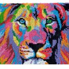 Rainbow Lion Rug Latch Hooking Kit (85x58cm)