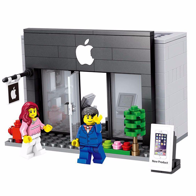 City Mini Street Electronics Store 3D Model Building Blocks (with box)