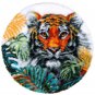 Rug Making Latch Hooking Kit | Tiger (70x70cm printed canvas)