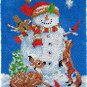 Rug Making Latch Hooking Kit |Snowman Animals (61x81cm blank canvas)