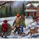 Rug Making Latch Hooking Kit | Bringing Home Christmas Tree (printed canvas)