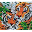 Rug Latch Hooking Kit | Tigers (85x58cm blank canvas)