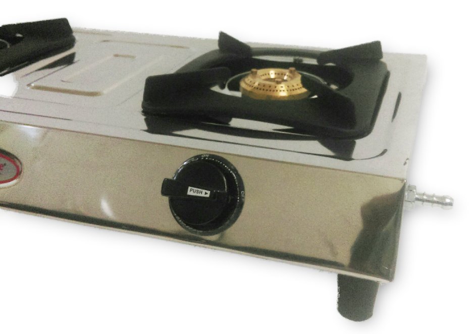 PRESTIGE STAINLESS STEEL 2 (TWO) BRASS BURNERS LPG GAS STOVE COOKTOP SLEEK