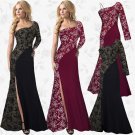 women evening dress long vestido off shoulder cock tail party skirt flower printed