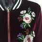 wome velvet coat embroidery tiger rose hoodie  short jacket winter spring autumn clothes