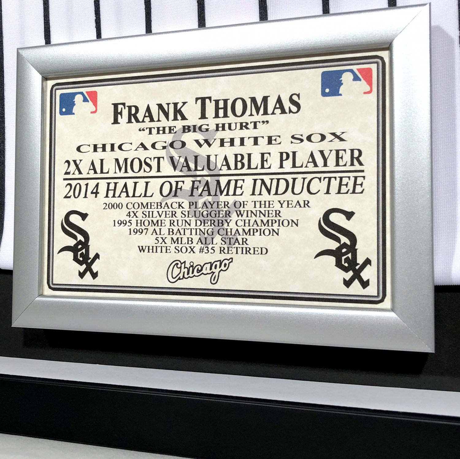 Premium Framed Frank Thomas Autographed Signed Chicago White Sox Jersey Jsa Coa 